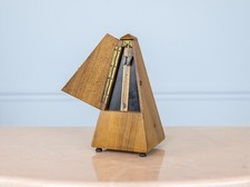 M tronome ancien Ma lzel Parquet   bois de noyer   Beaumont-sur-Oise   d but XXe