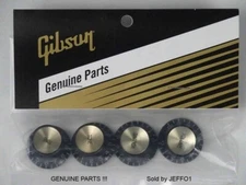 GIBSON® Top Hat Knobs Black w/Gold Reflector PRMK-020 Les Paul SG ES Genuine New