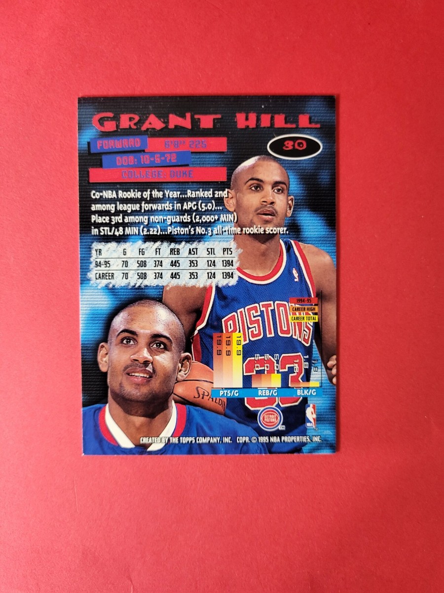 1995-96 Topps Stadium Club Basketball #30 Grant Hill Detroit