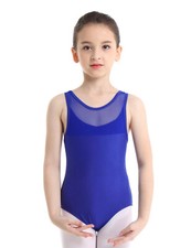 Kids Girls Ballet Dance Lace Leotard Jumpsuit Mesh Gymnastics Bodysuit Costume