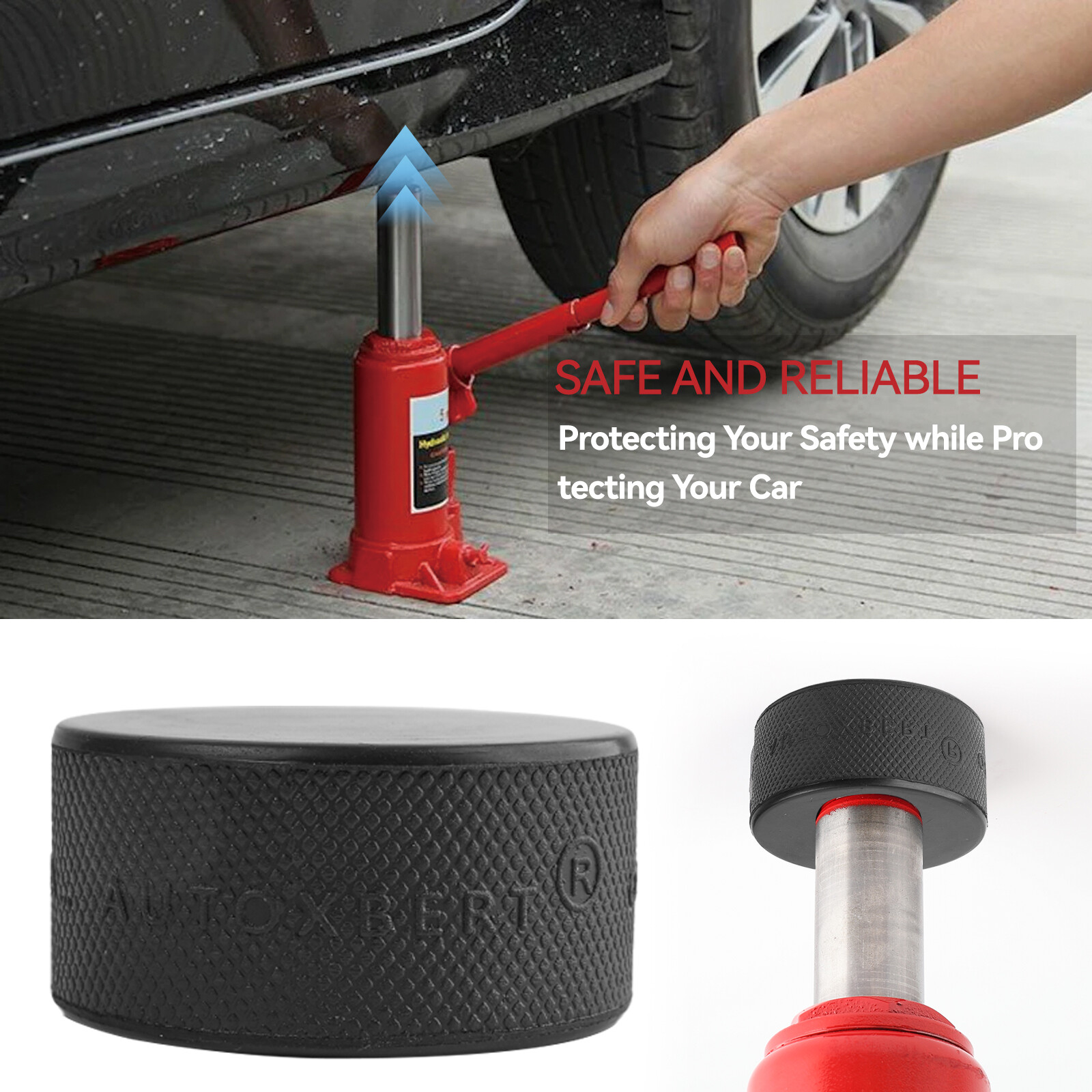 Universal Rubber Jack Pad Lift Car Damage Protection For 10 Ton Bottle