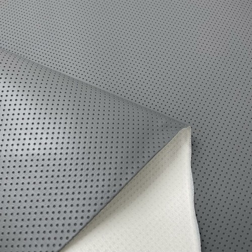 Semi Perforated Faux Leather Leatherette Vehicle Auto Upholstery Fabric - Picture 6 of 24