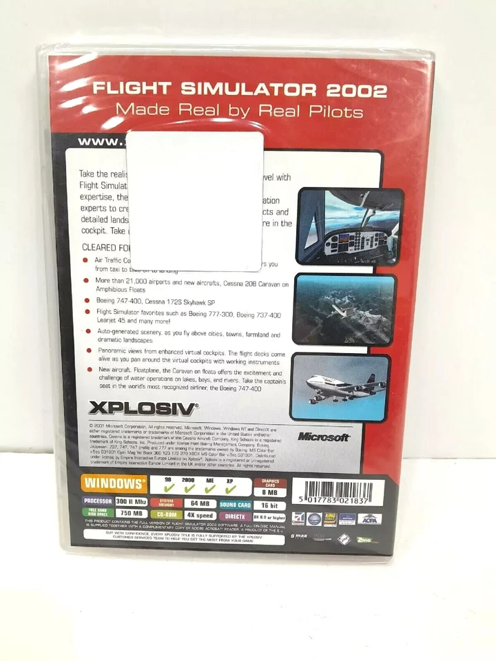 Microsoft Flight Simulator 2002 - PC CD-ROM 💿 NEW SEALED - Image 2 of 2