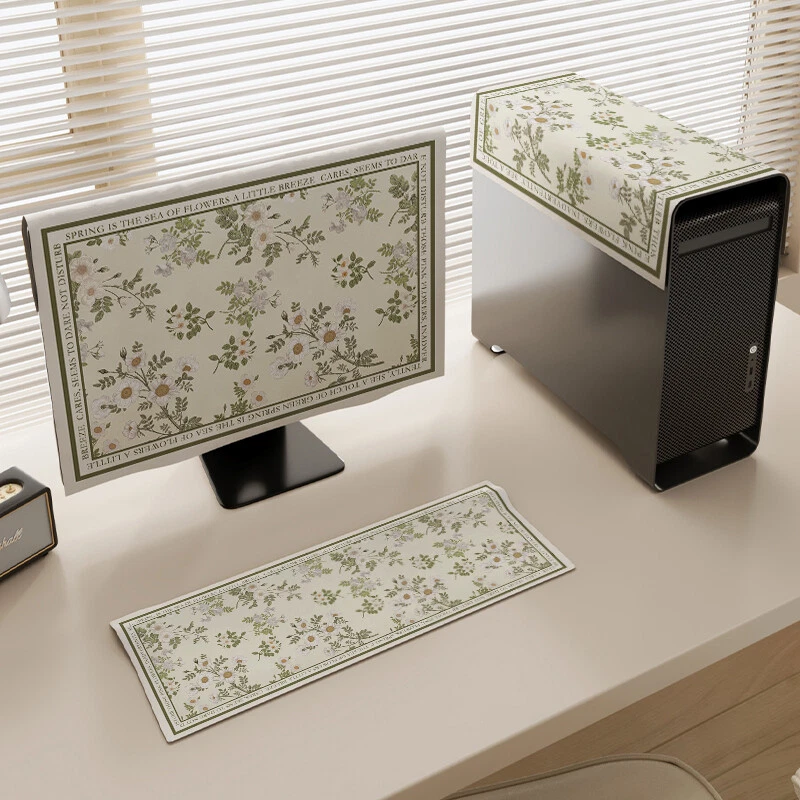 3pcs/set Computer Monitor Cover Keyboard Dust Cover Cloth Screen Protector Cloth - Image 3 of 4