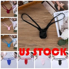 Men Jockstrap Bikini G-string Open Back Stretch Thong Briefs Underwear Panty