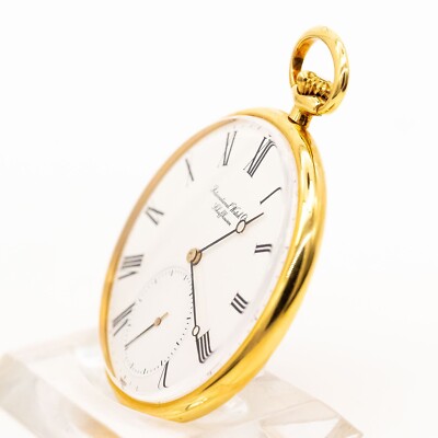 Taschenuhr IWC 18K/750 Gelbgold Handaufzug Mineralglas 46mm