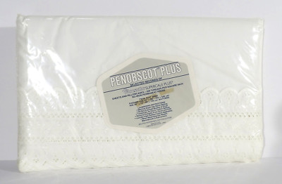 Vintage Penobscot Wamsutta Supercale Plus Selected Seconds Ivory Twin Flat Sheet