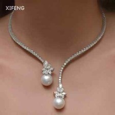 Necklace Bride Jewelry Novel Temperament Wedding Rhinestone Neck Chain for Bride
