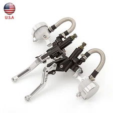 Handlebar Master Cylinder Hydraulic Brake Clutch Levers Hand Motorcycle Dirtbike