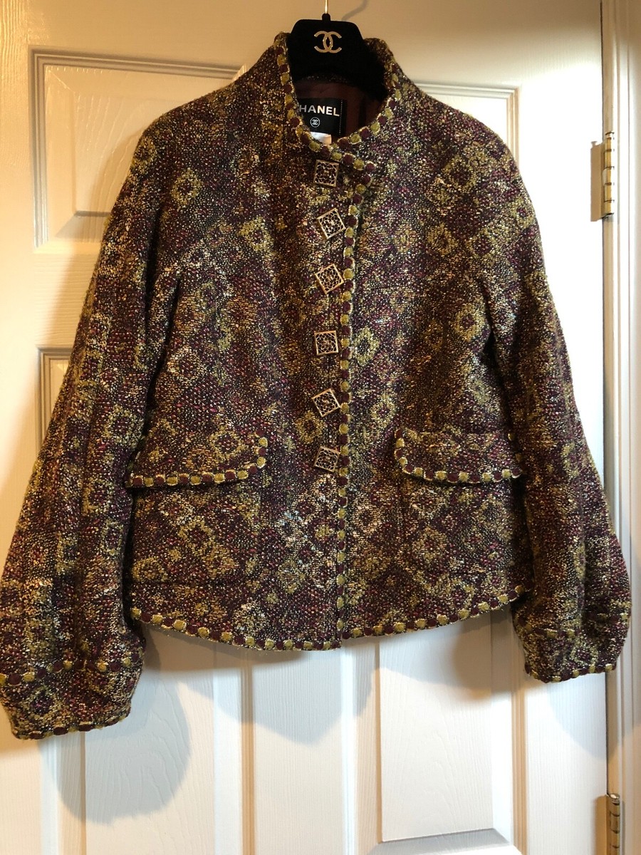 Chanel 11A NEW Paris-Byzance Burgundy Gold GRIPOIX buttons