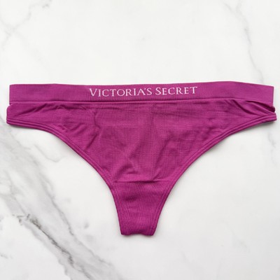 Victoria's Secret Seamless Solid Thong Panty Magenta Size XL