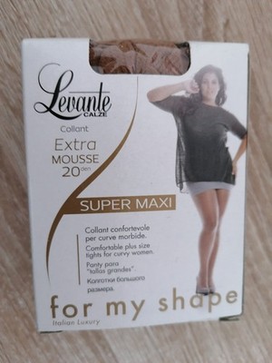 Feinstrumpfhose 20. Marke: Levante. Farbe: Visone. Größe: Unica Super Maxi.