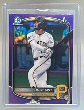 Murf Gray 2025 Bowman Draft #BDC-108 Purple Refractor Chrome 1st RC /250