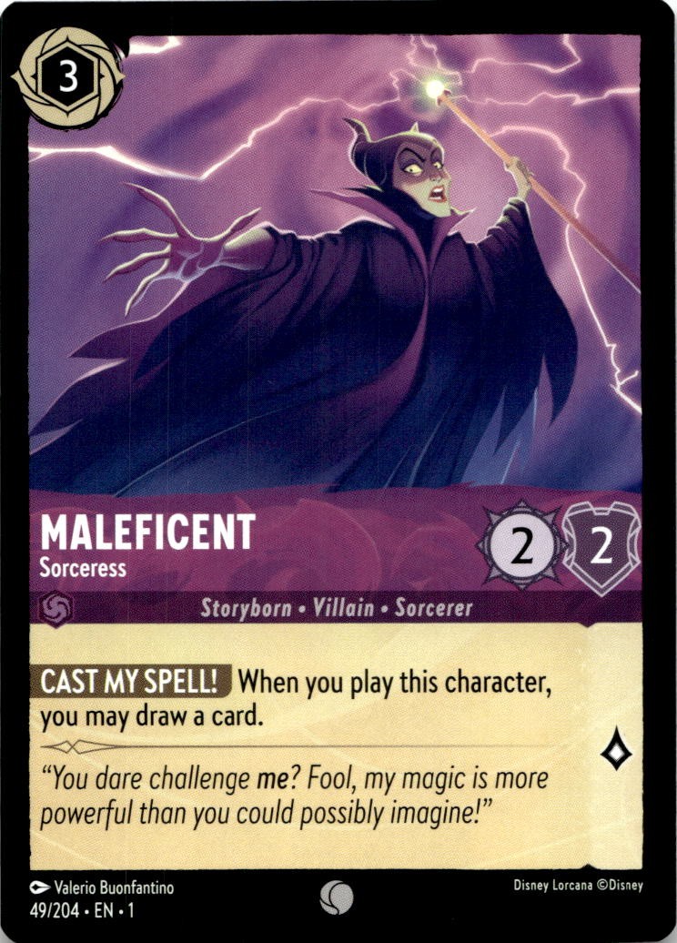 Maleficent - Sorceress 49/204 Common The First Chapter Lorcana Near Mint