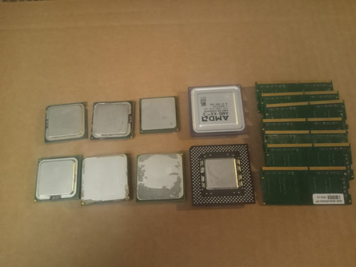 Computer CPUs und Arbeitsspeicher für Schrott Goldgewinnung Konvolut