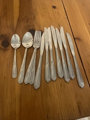 11 pcs Assorted Flatware Farberware Stainless Steel CASSELBURY  18/8 Retired