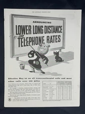Magazine Ad* - 1940 - AT&T / Bell System - Lower Long Distance Rates