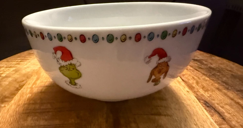 NUEVO CUENCO DE CEREAL BLANCO ZRIKE DR SEUSS GRINCH WHO STOLE CHRISTMAS MAXL Foto 2 de 2