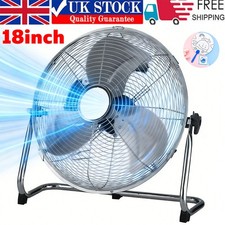 18Inch High Velocity Floor Fan Industrial Electric Portable Cooling Fan 3 Speeds