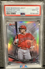 Topps 2022 Bowman's Best Shohei Ohtani #25 Refractor PSA 10 Angels