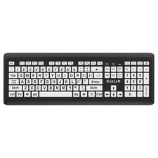 Magnus 325 Wireless Large Print Full Size Computer Keyboard High Contrast