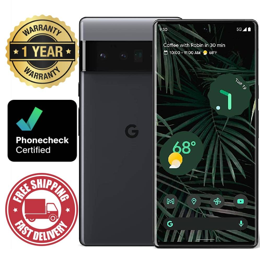 Google Pixel 6 Pro - 256 GB - Stormy Black (Unlocked) Smartphone