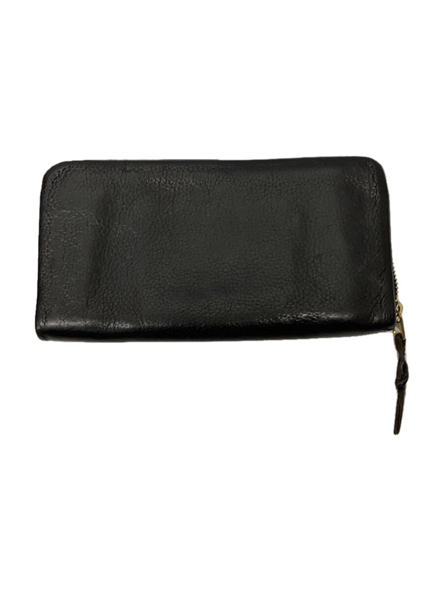 BASIC AND ACCENT Long Wallet Leather Gray Plain M… - image 1