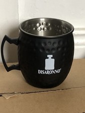Disaronno Schwarz Metall Maultier Becher Atemberaubend Pub Bar Sammlerstück 