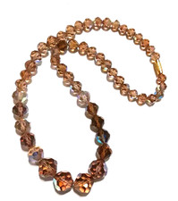 Aurora Borealis Crystal Bead Necklace 6 12mm 18