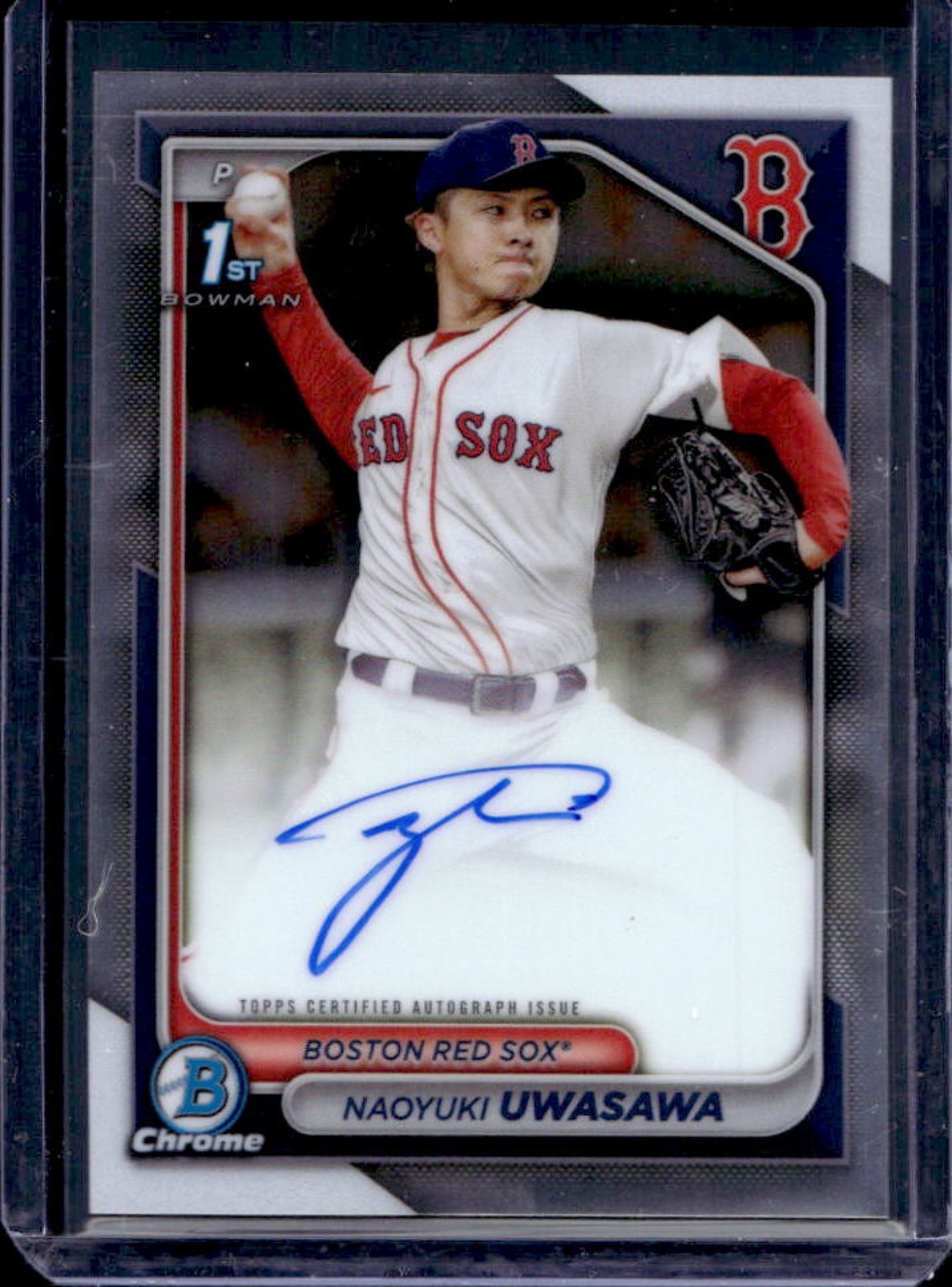 2024 Bowman Chrome Naoyuki Uwasawa Auto 1st #CPA-NU Red Sox