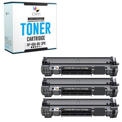 3PK CMYi Replacement Toner 48A Cartridges for HP LaserJet Pro M15a M15w MFP M28w
