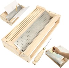 Bookbinding Punching Cradle Set, Includes Dual-Use Piercing Guide, M, Wood
