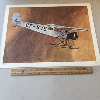VTG Robert Banks Canadian Pacific Aircraft Aviation Print Fairchild 71B CP Air