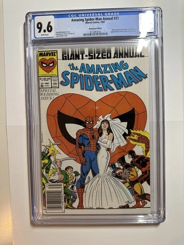 CGC 9.6 Amazing Spider-Man Annual #21 Villains Cvr Newsstand Mary Jane Wedding