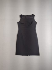 Ann Taylor Women Sheath Dress 6 Black Sleeveless Knee length Back Zip Career