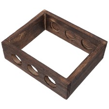 3pcs Plant Propagation Stand, Rustic 3-Tube Wood Test Tube Vase Holder, Fits