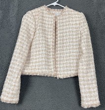 Calvin Klein Womens Tweed Office Business Open-Front Blazer Size 2P