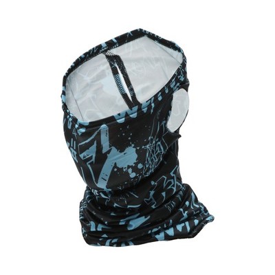 Uv Face Shield Polyester Sonnenschutz Atmungsaktiv Blau Schwarz 1 Stück