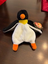 Ty Beanie Baby Waddle the Penguin 1995 Retired Style 4075 PVC Pellets 