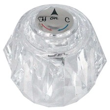 Knob Handle In Clear For Delta Tub And Shower Faucets Replacement White Clear