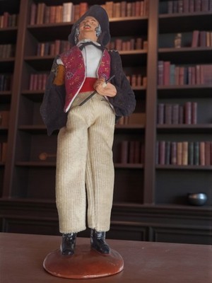 Alter großer Santon de Provence signiert Ambrogi Vintage Sammlung Figur Dekor