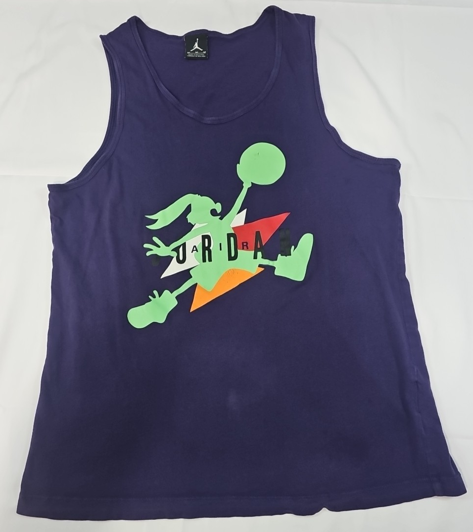 Gently Used Jordan Space Jam Bugs Bunny Graphic Tank Top Men's Purple Size M