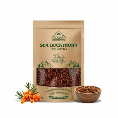 Biosash Sea Buckthorn Dry Berries 100g Herbal Sun Dried Himalayan Berries