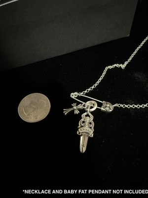 Chrom Herzen #5 Dolch Anhänger - .925 Sterlingsilber * Beschreibung lesen