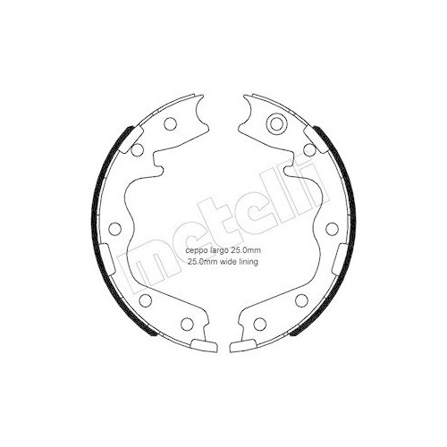 Frein de Stationnement Metelli 53-0695 Jeu de Mâchoires Fiable pour Nissan