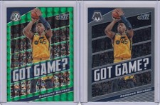 2 * DONOVAN MITCHELL * 2019-20 MOSAIC GREEN REFRACTOR HOLO + BASE 