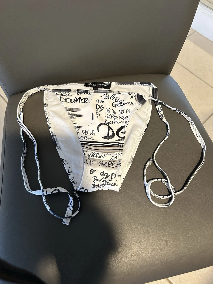 Bikini Dolce & Gabbana 2 Pièces – Halter Leo Nero Fdo Rosso – Taille M – Italie
