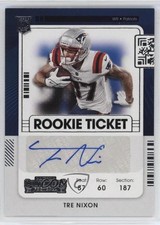 2021 Panini Contenders Rookie Ticket Tre Nixon #254 Auto 01l2