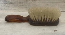 Vintage Hair Brush Lucite Handle Brown Nylon Bristles 6  USA READ