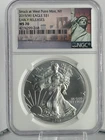 2015(W)  American Silver Eagle 1 OZ NGC MS70 Early Release -  West Pont Mint